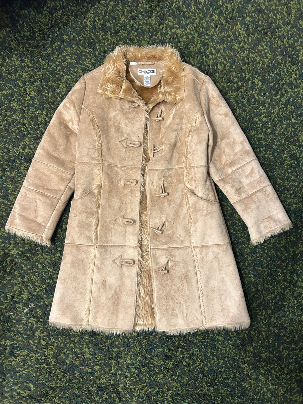 Cherokee Vegan Suede and Fur Coat